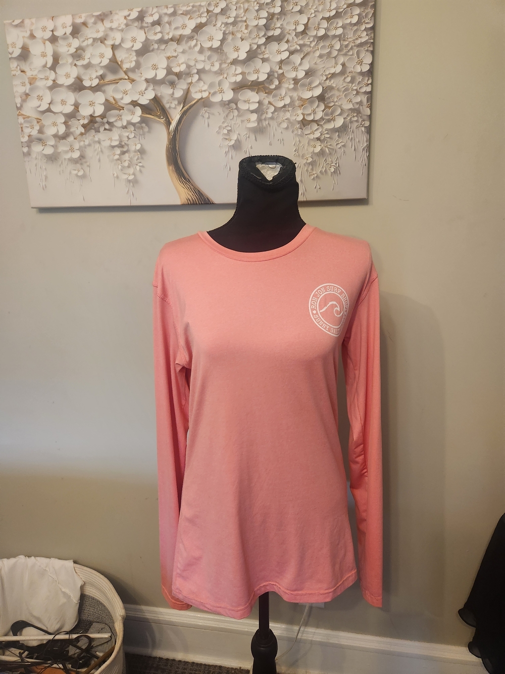 Women’s Long-Sleeve Pink Logo Jersey Top